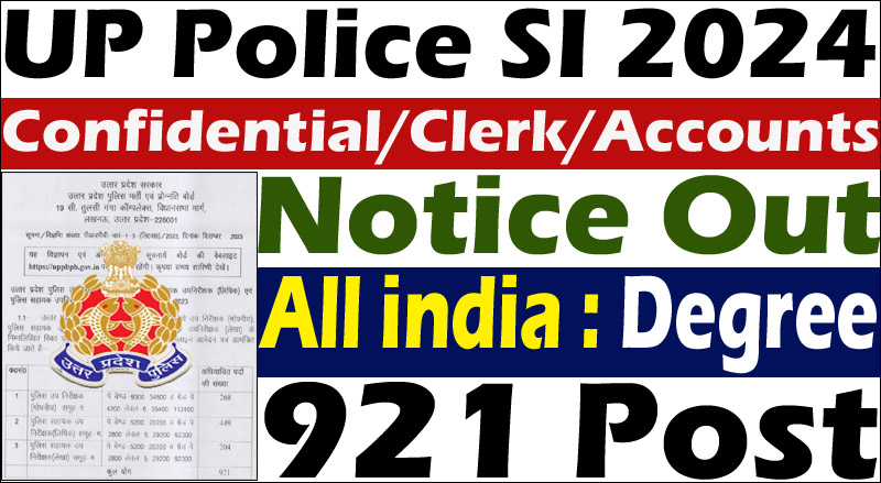 UP Police SI Recruitment 2024