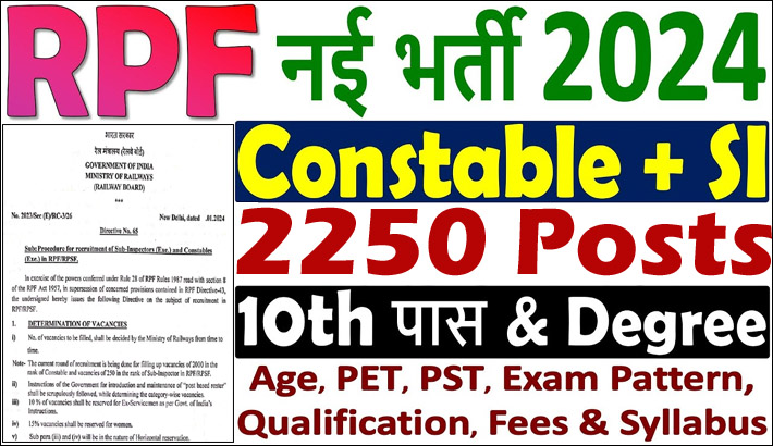 RPF Constable And SI Recruitment 2024