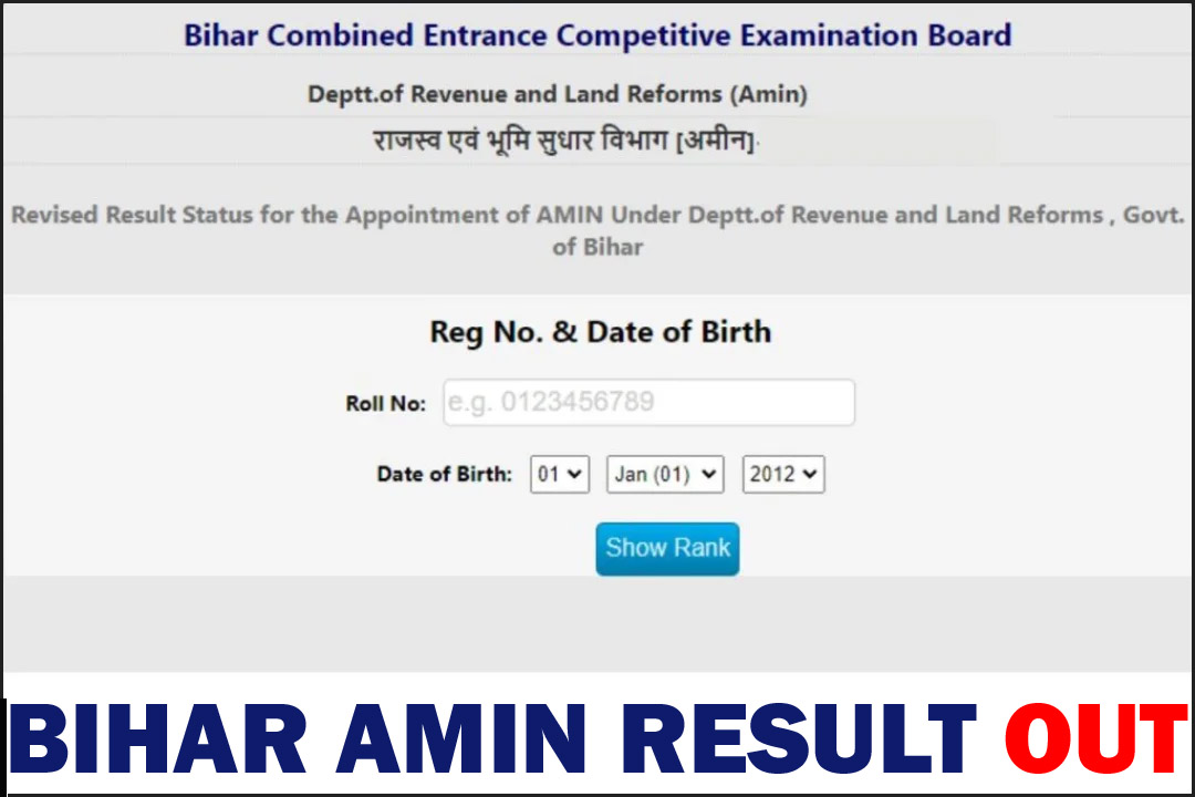 Bihar DLRS Amin Result 2023